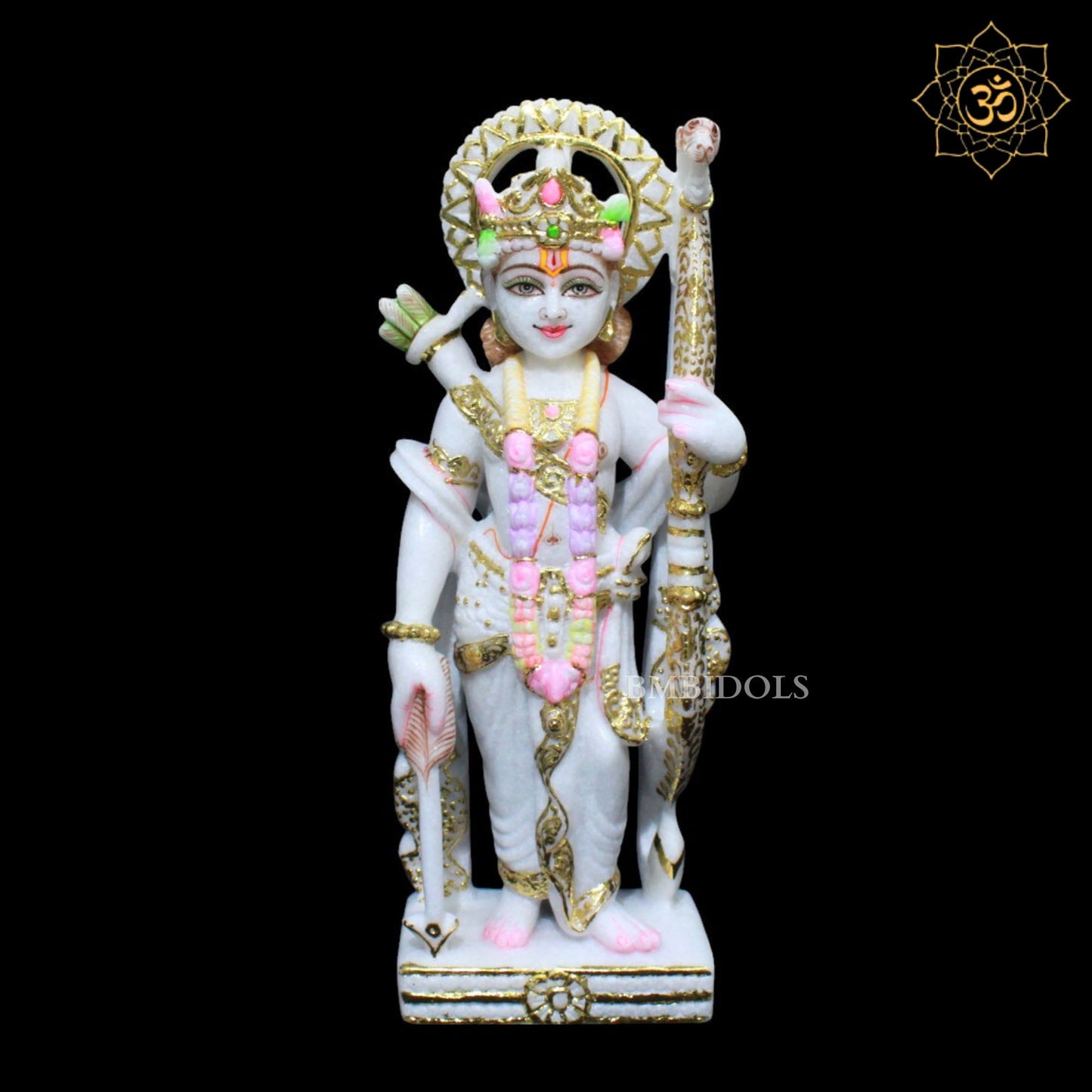Ram Darbar Marble Statue in Makrana Marble with Ram, Lakshman, Sita and Hanuman
