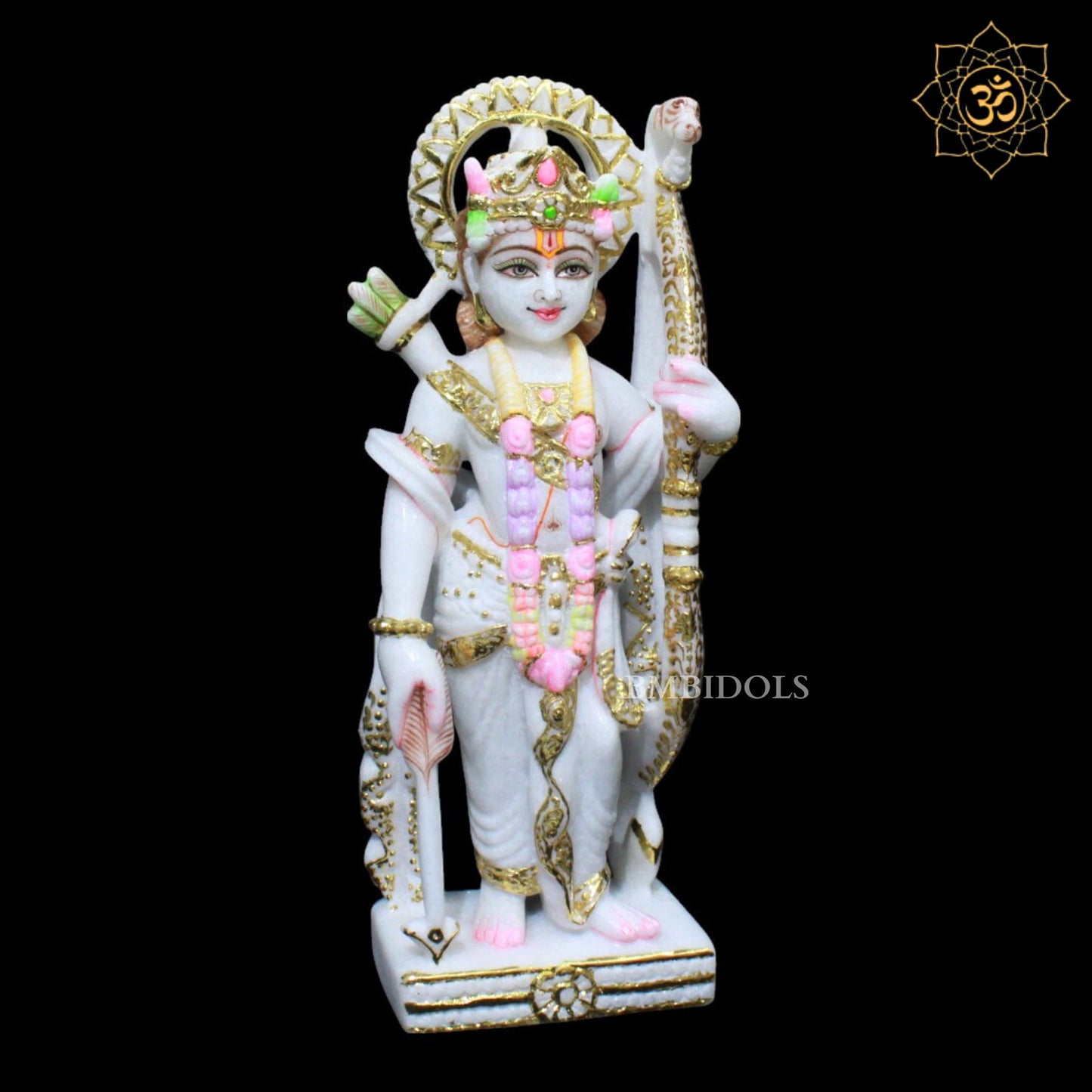 Ram Darbar Marble Statue in Makrana Marble with Ram, Lakshman, Sita and Hanuman