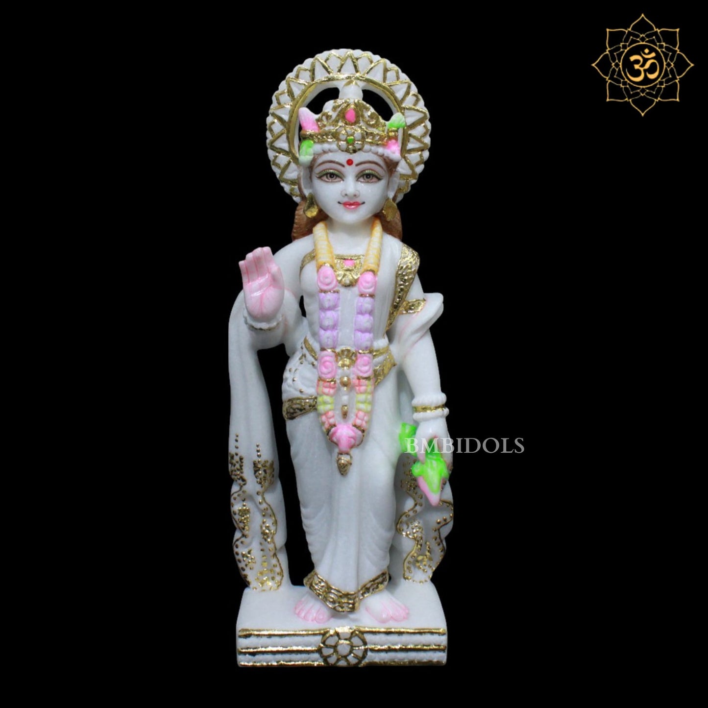 Ram Darbar Marble Statue in Makrana Marble with Ram, Lakshman, Sita and Hanuman