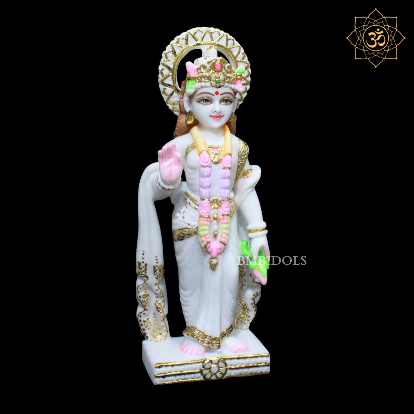 Ram Darbar Marble Statue in Makrana Marble with Ram, Lakshman, Sita and Hanuman