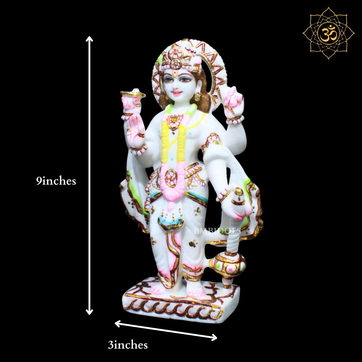 Small Lakshmi Naryan Marble Murti for Homes and Temples in 9inches