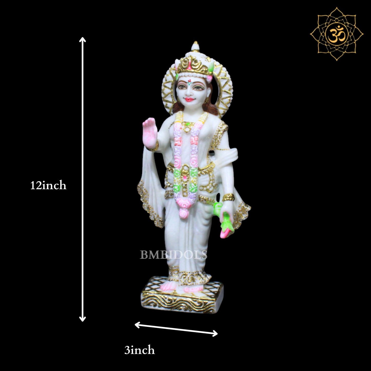 Vishnu Lakshmi Marble Murti in Standing Posture in Makrana Marble