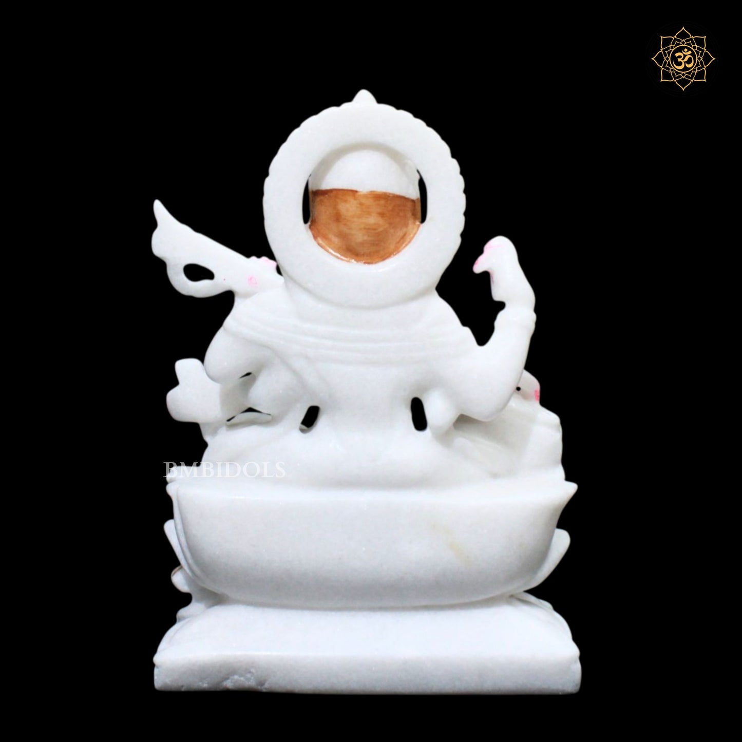 Ganesh Lakshmi Saraswati Marble Murti for Homes and Temples in 9inch