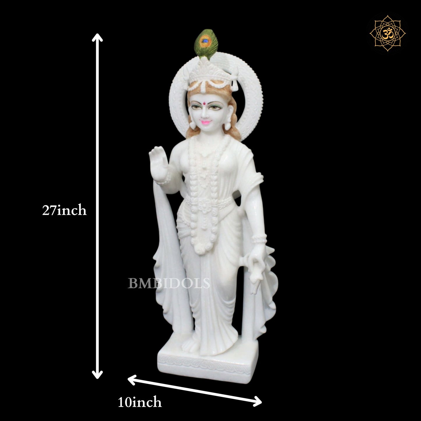 Radha Krishna Marble Statue in 27inches in Makrana Marble