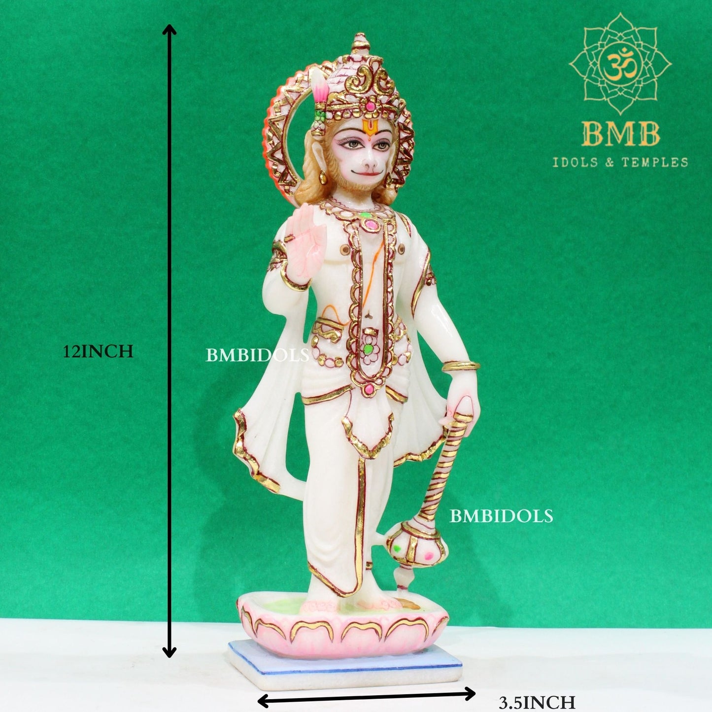 1feet Marble Hanuman Statue made in Makrana Marble
