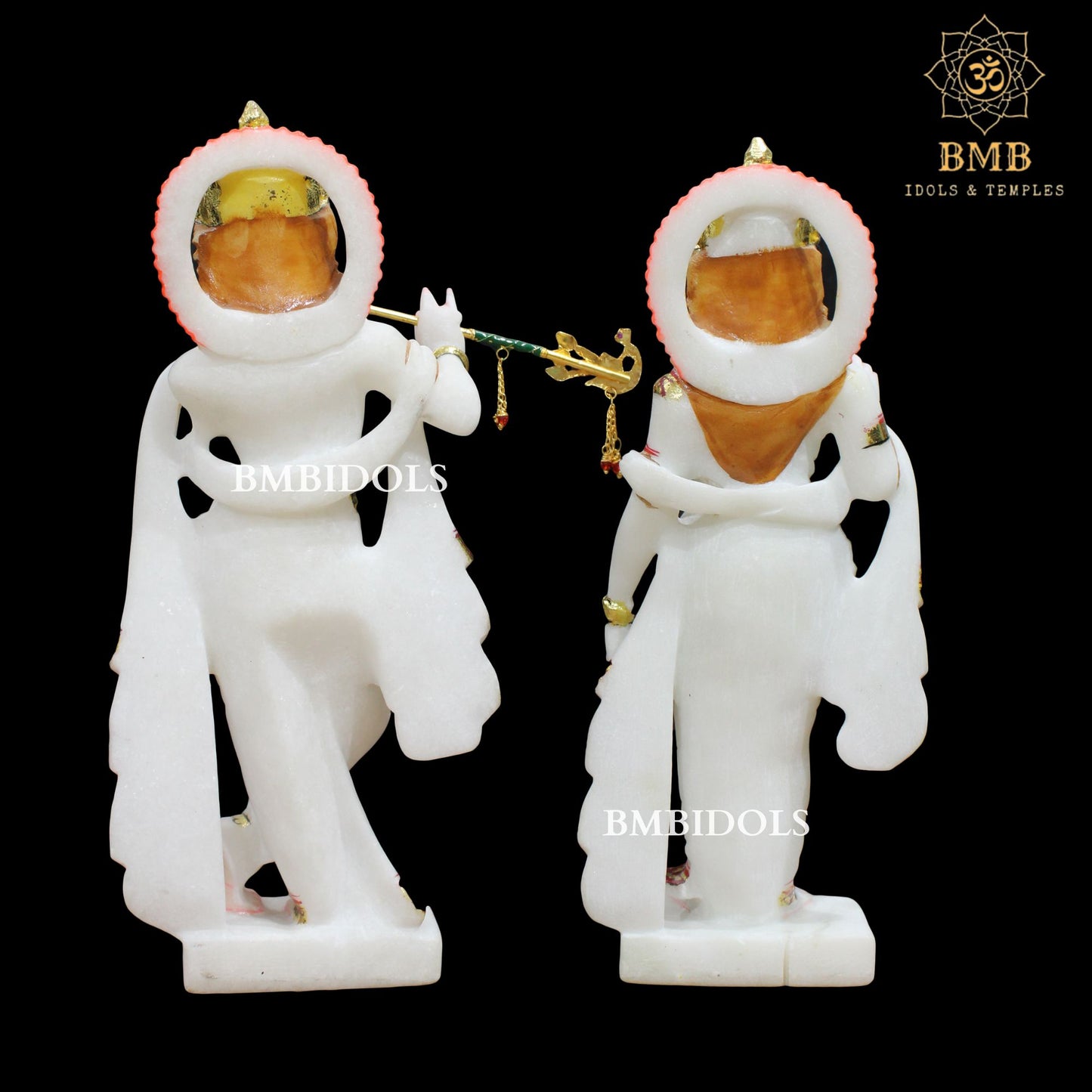 Marble Radha Krishna Murti with Doble Palla in Makrana Marble
