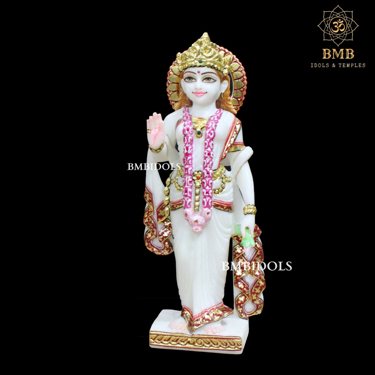 Marble Radha Krishna Murti with Doble Palla in Makrana Marble