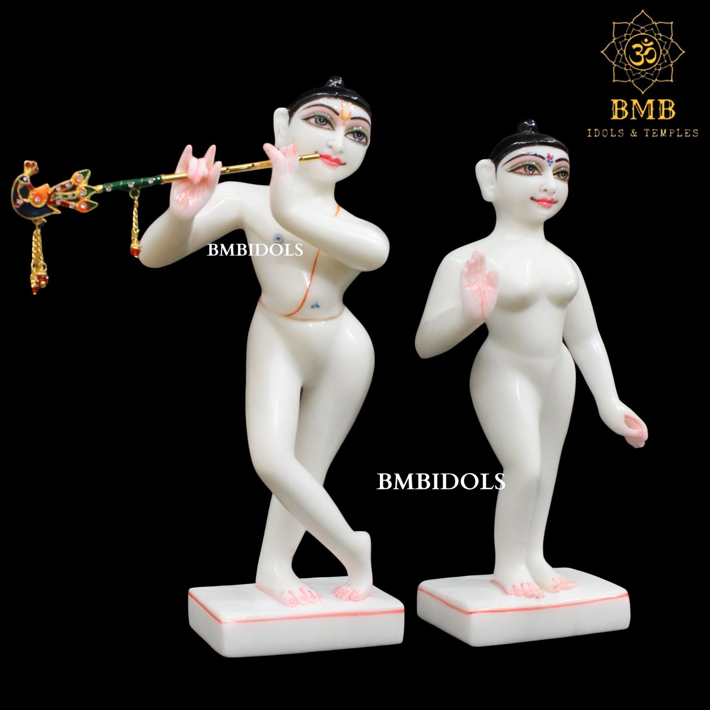 Marble Iskcon Radha Krishna Idol