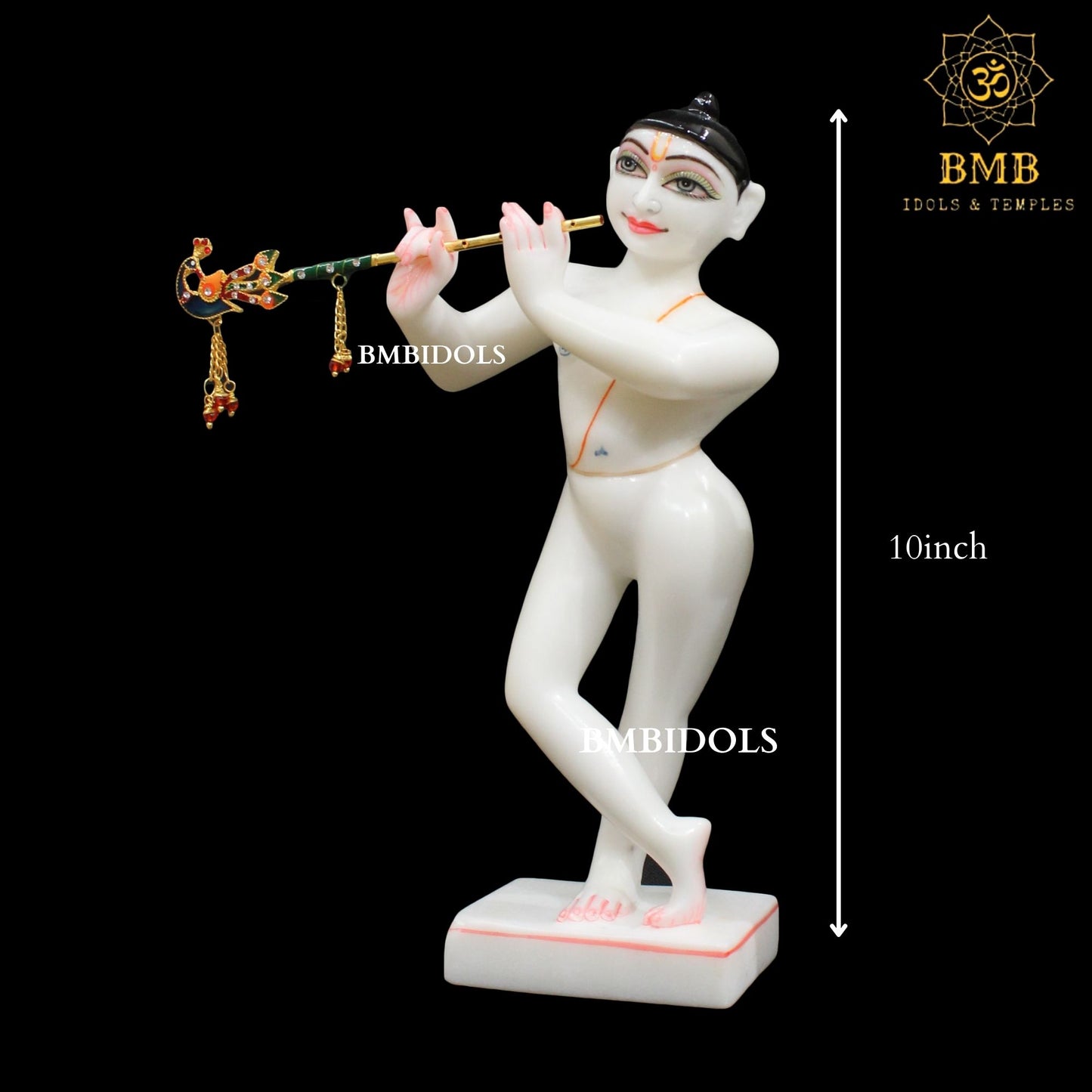 10inch Marble Iskcon Krishna Murti