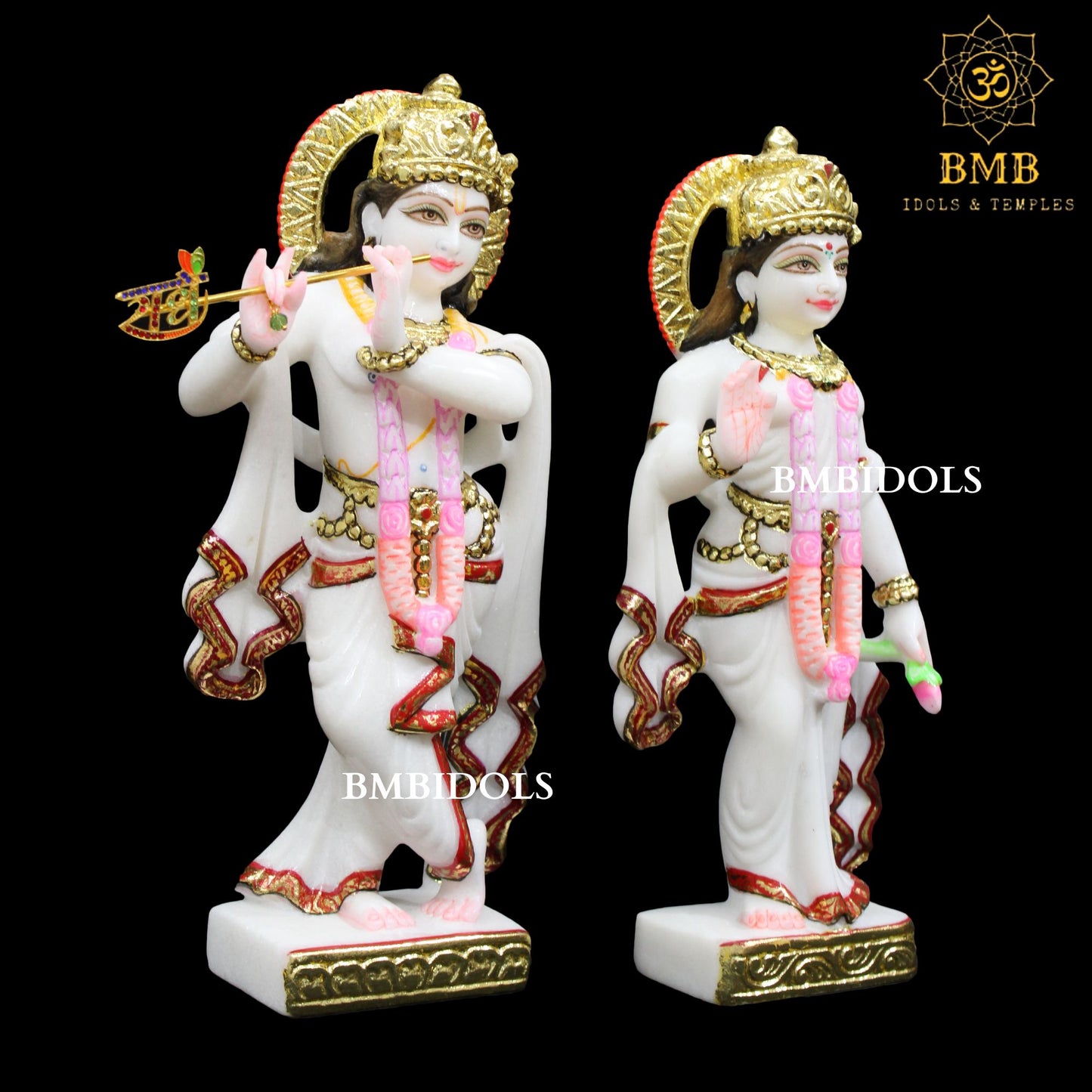 Radha Krishna Marble Statue made in 12inches in Makrana Marble
