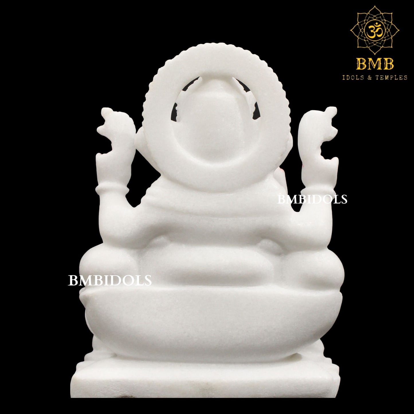 White Marble Ganesh Statue made in Vietnam Marble in 9inches