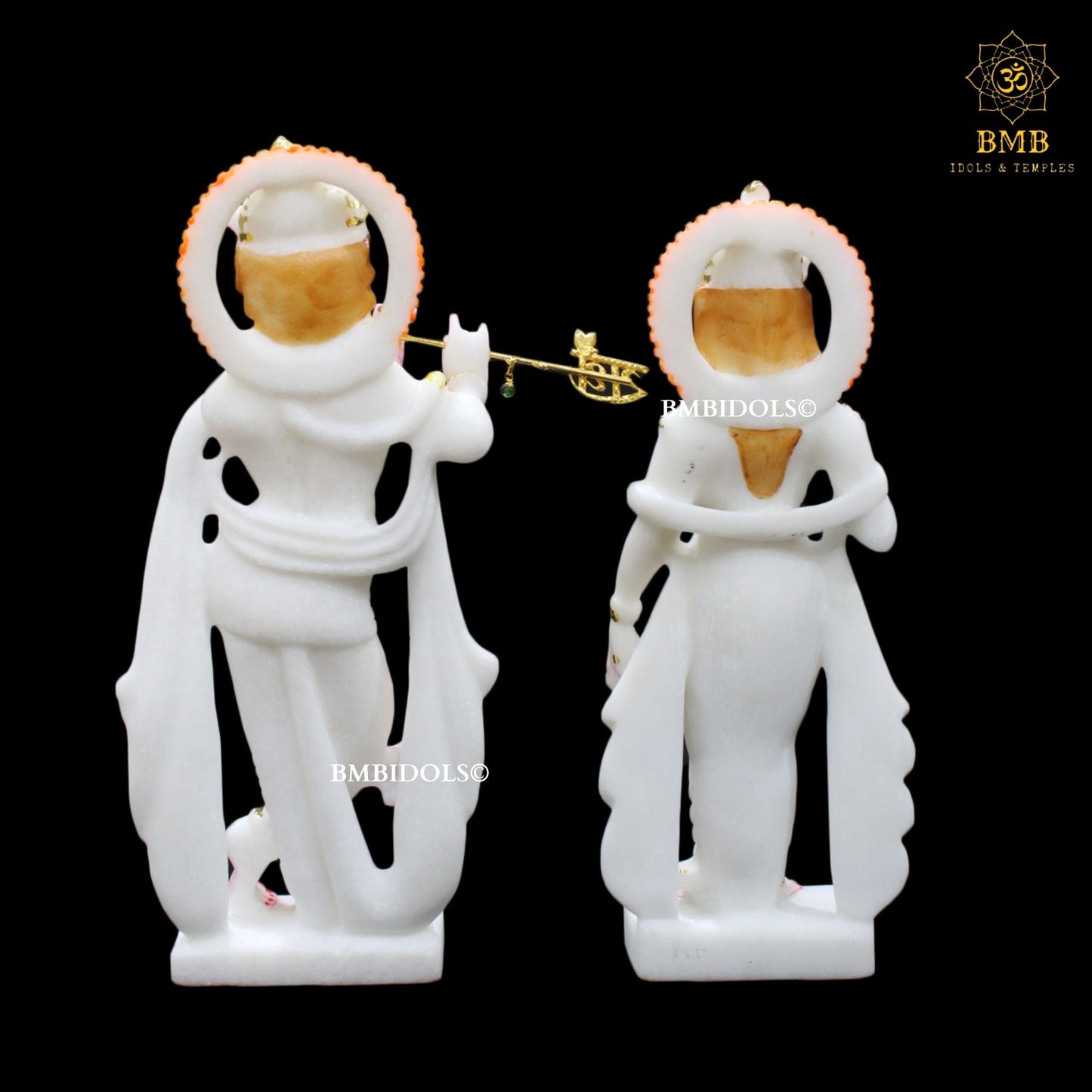 Marble Radha Krishna Murti made in Makrana Marble in 12inches