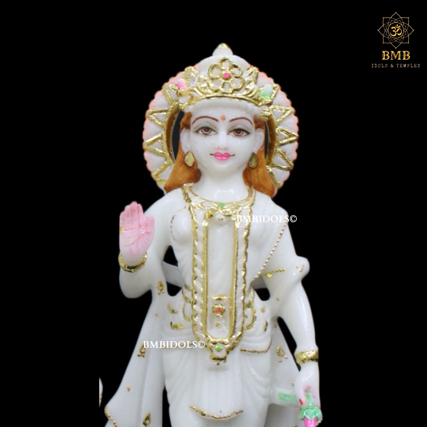 Marble Radha Krishna Murti made in Makrana Marble in 12inches