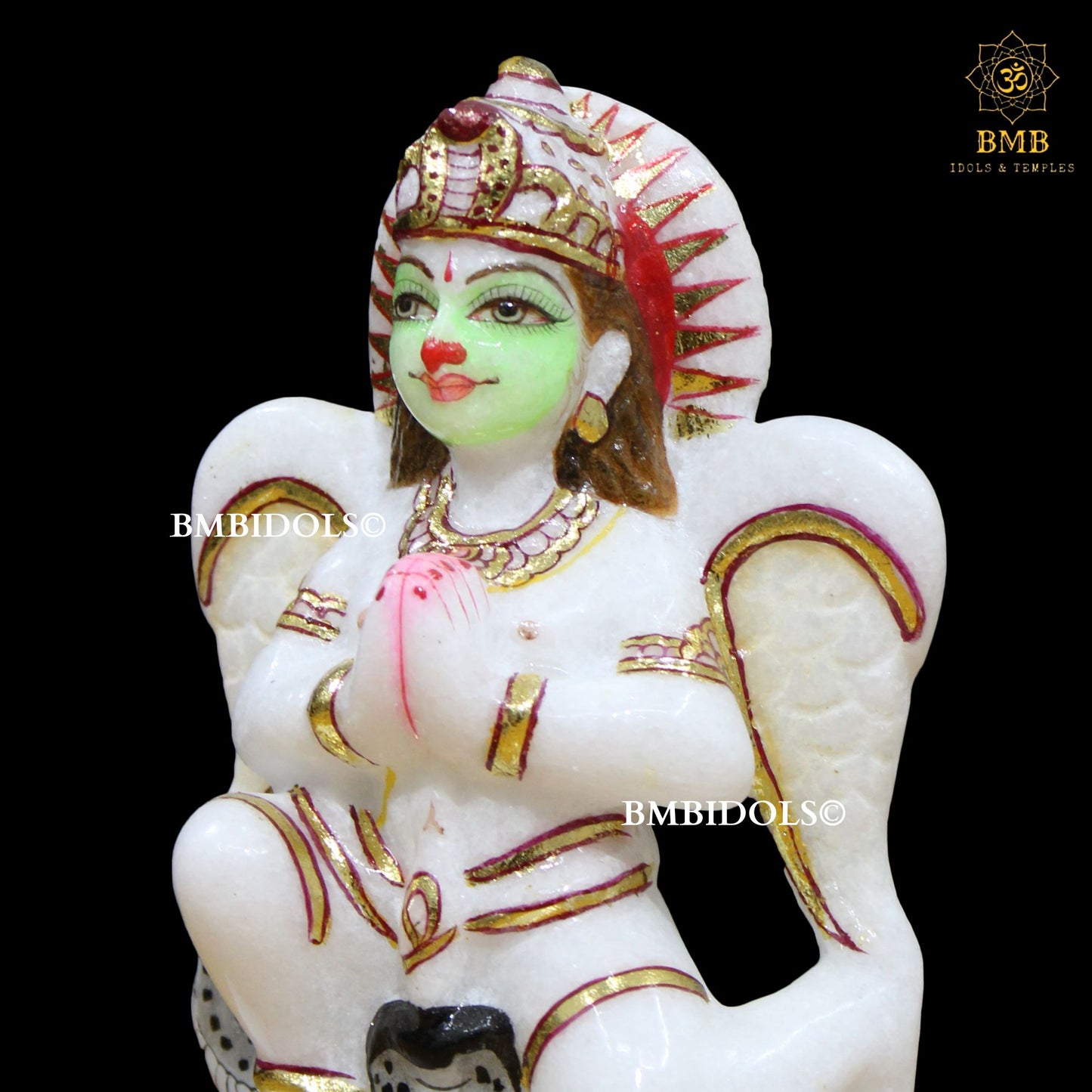 Marble Garuda Murti in Makrana Marble in 6inches
