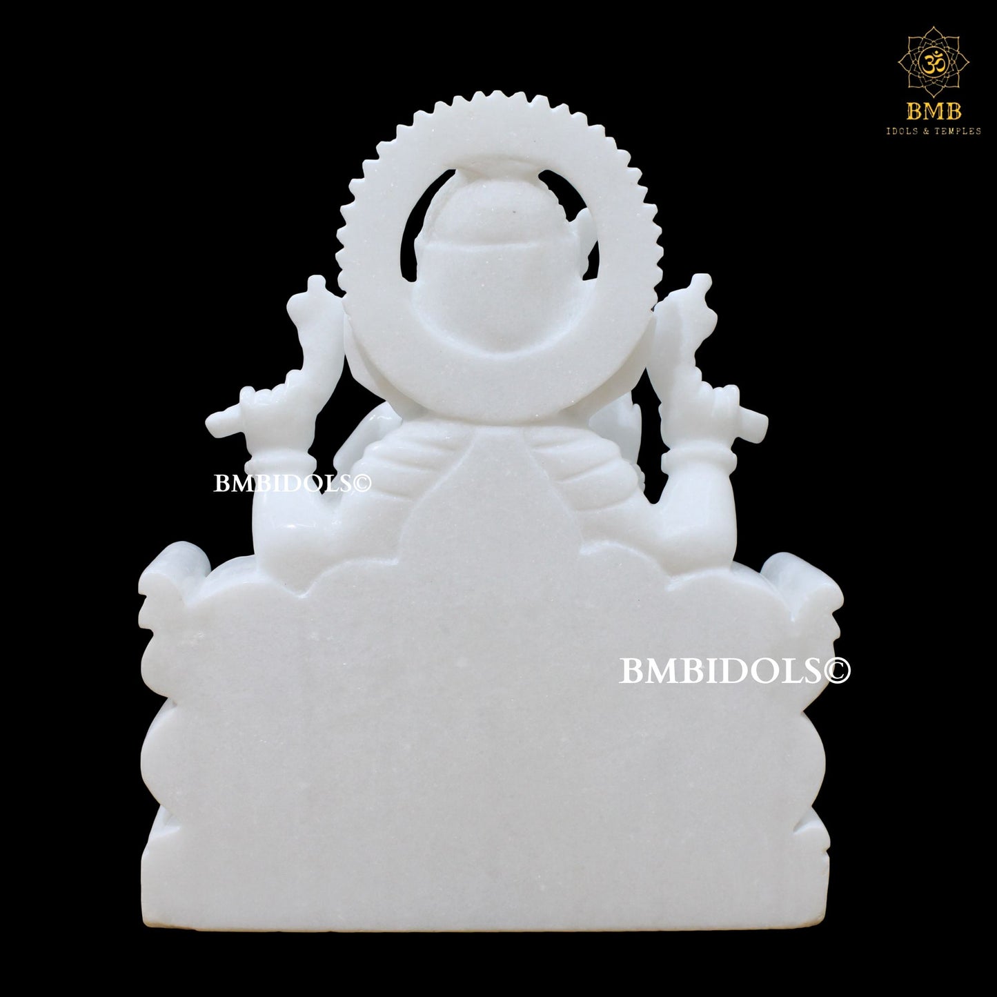 White Marble Ganesh Murti in 15inches for Homes & Temples