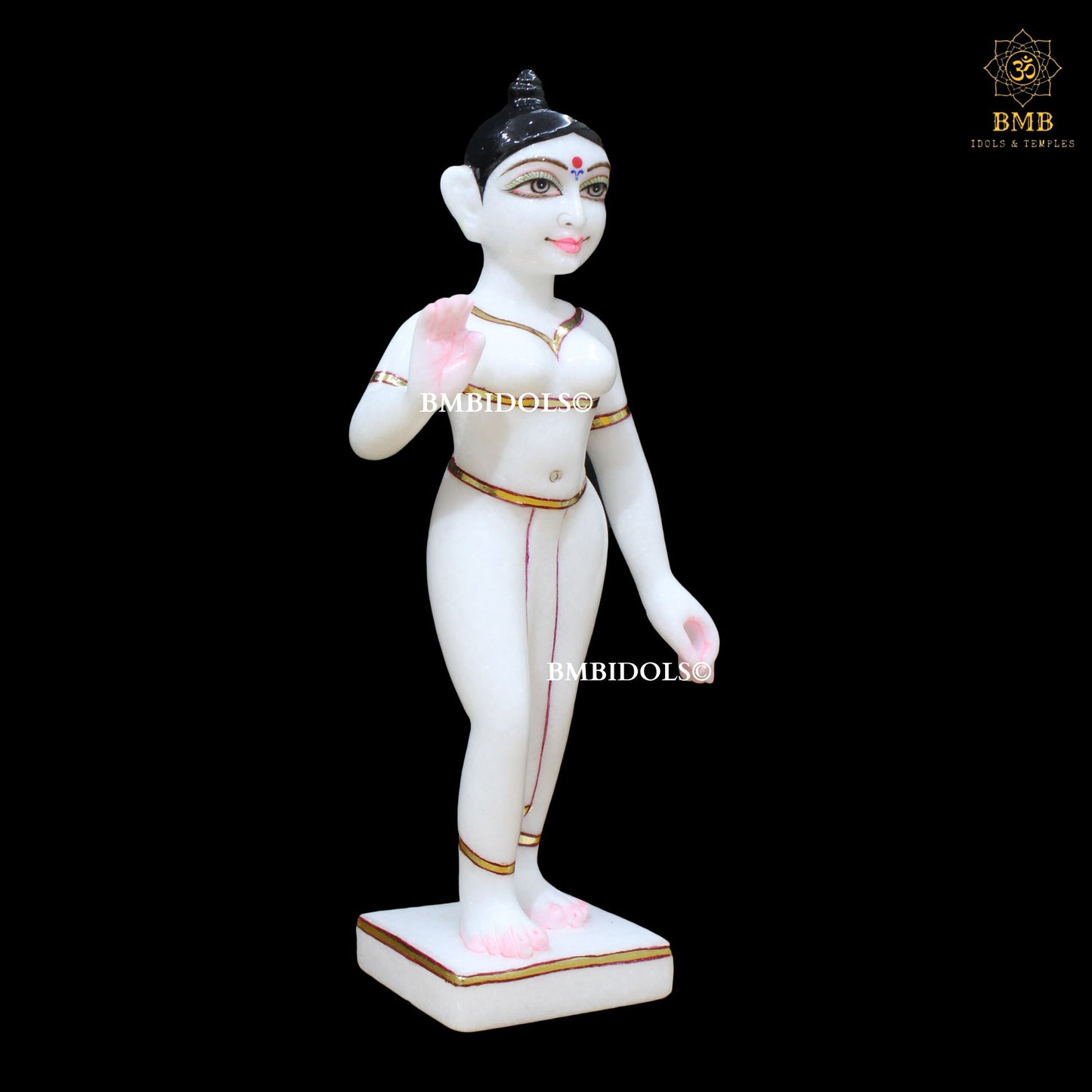 Iskcon Radha Krishna Marble Statue in 12inches for Homes and Temples