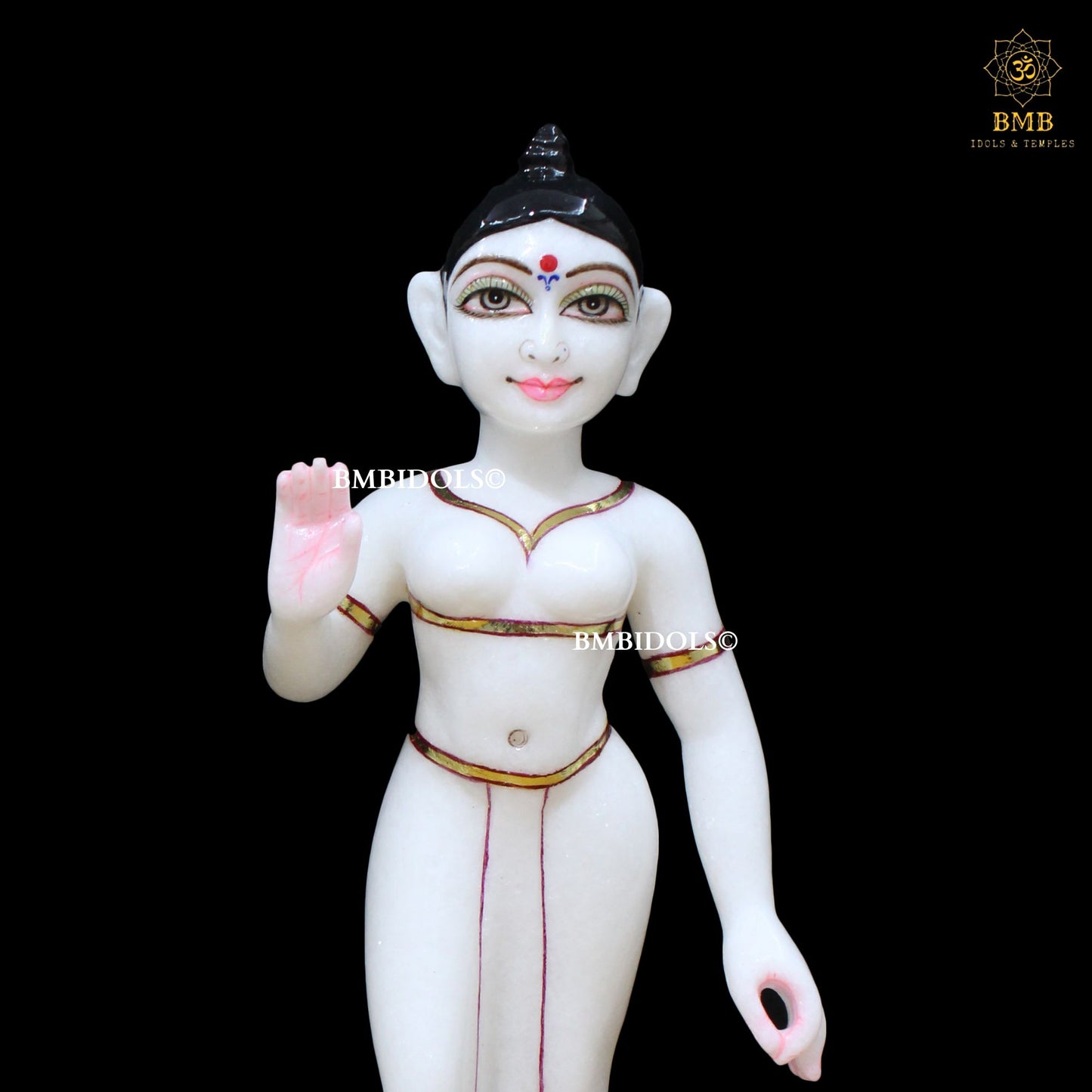 Iskcon Radha Krishna Marble Statue in 12inches for Homes and Temples