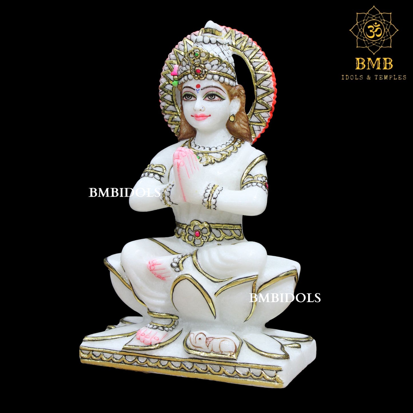 Marble Parvati Mata Murti made in Makrana Marble in 12inches