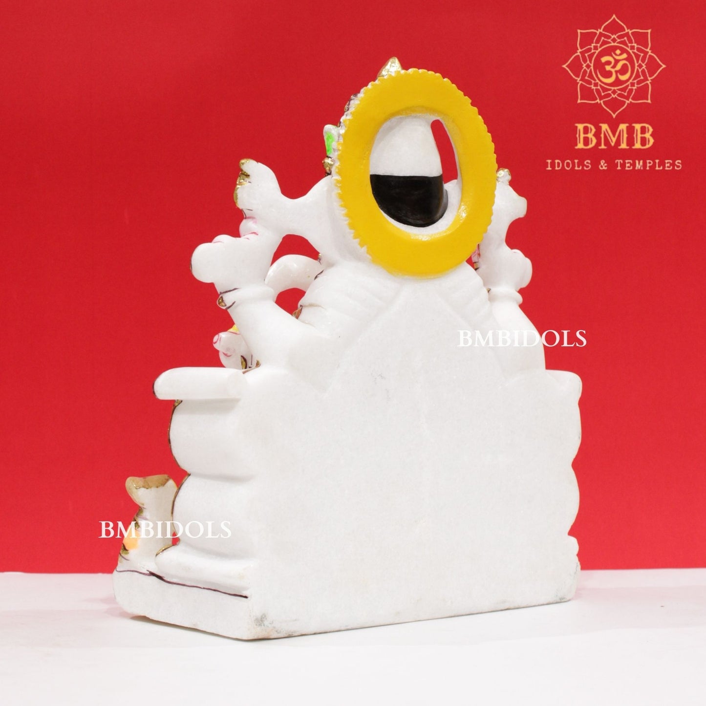 Marble Ganesh Murti in Makrana Marble in 12inches for Homes