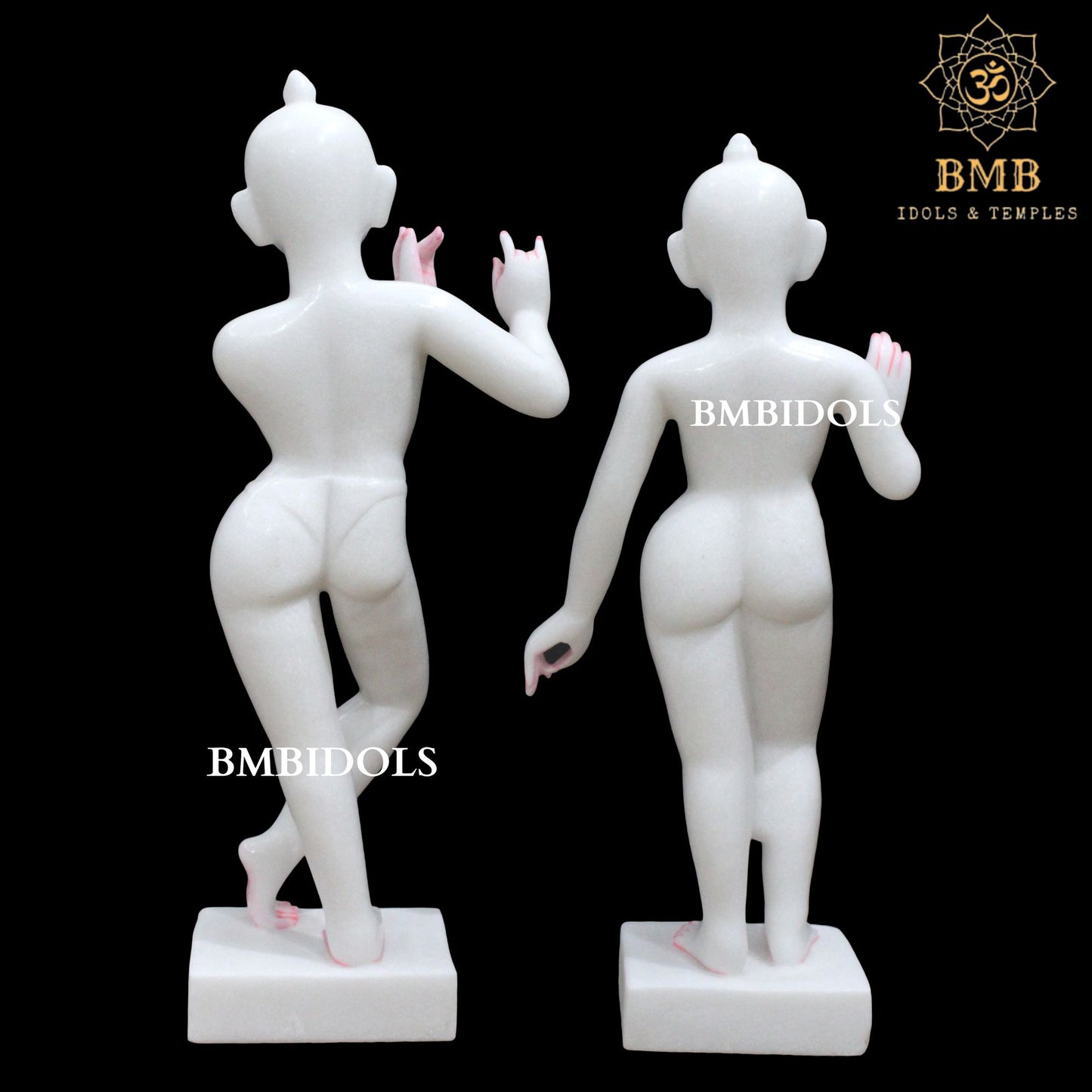 Marble Iskcon Radha Krishna Murti in 2feet made in Makrana Marble
