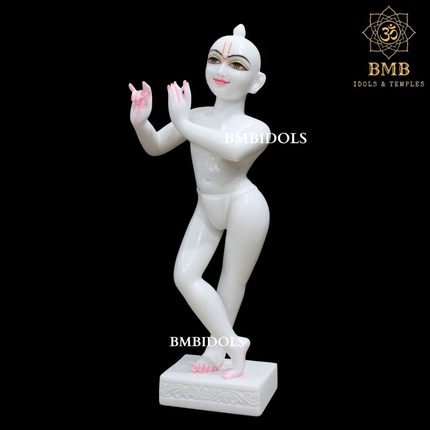Marble Iskcon Radha Krishna Murti in 2feet made in Makrana Marble