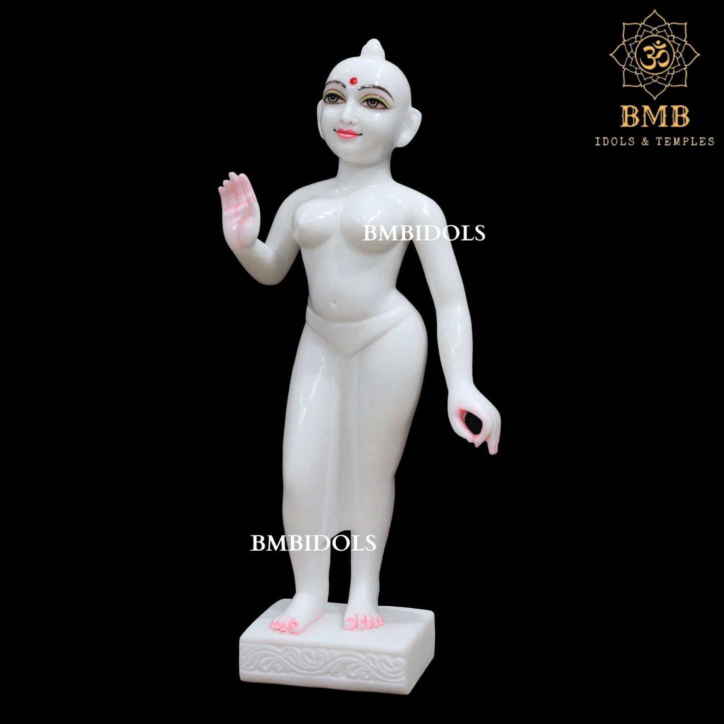 Marble Iskcon Radha Krishna Murti in 2feet made in Makrana Marble
