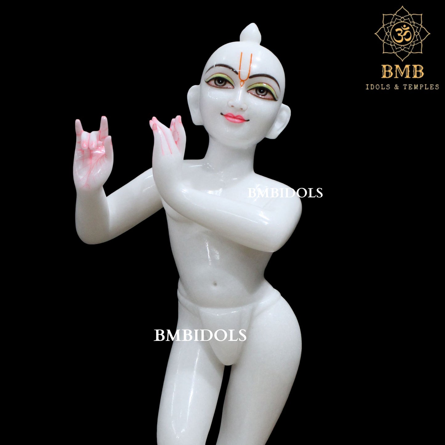 Marble Iskcon Radha Krishna Murti in 2feet made in Makrana Marble