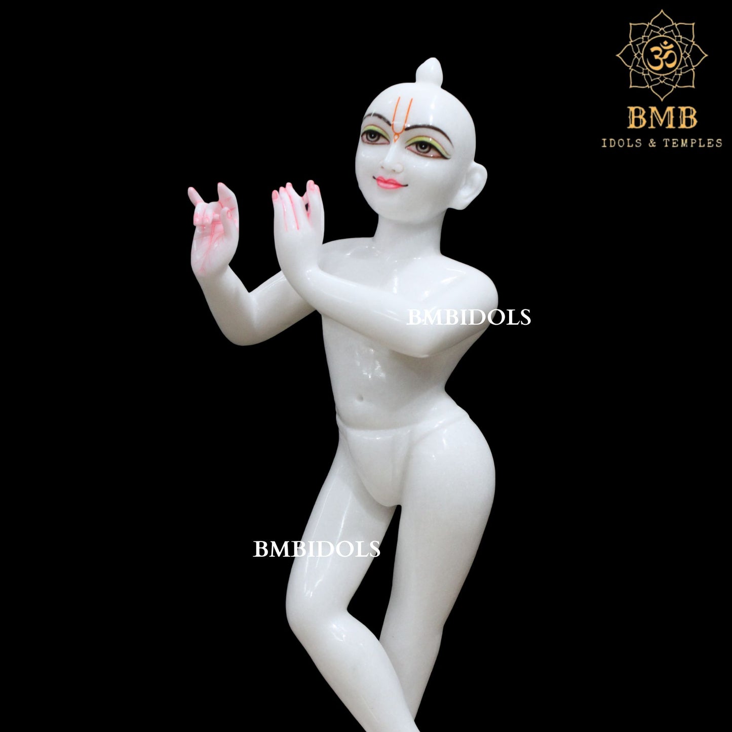 Marble Iskcon Radha Krishna Murti in 2feet made in Makrana Marble