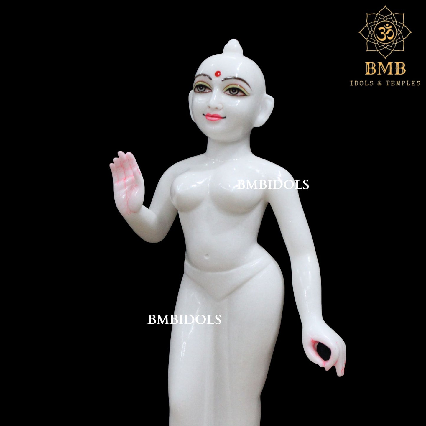 Marble Iskcon Radha Krishna Murti in 2feet made in Makrana Marble