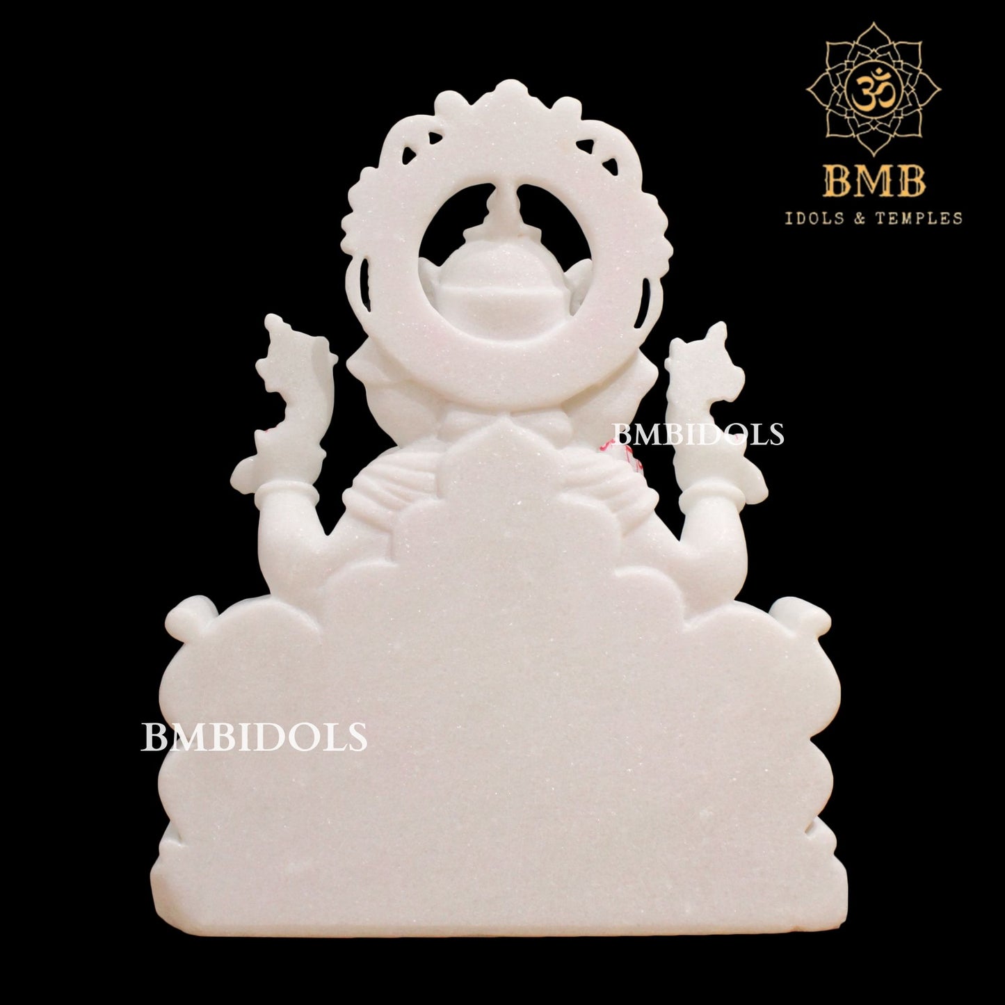 White Marble Ganesh Statue in 15inches for Homes in Makrana Marble