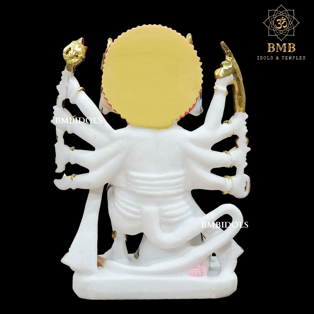Marble Panchmukhi Hanuman Statue made in Makrana Marble in 12inches