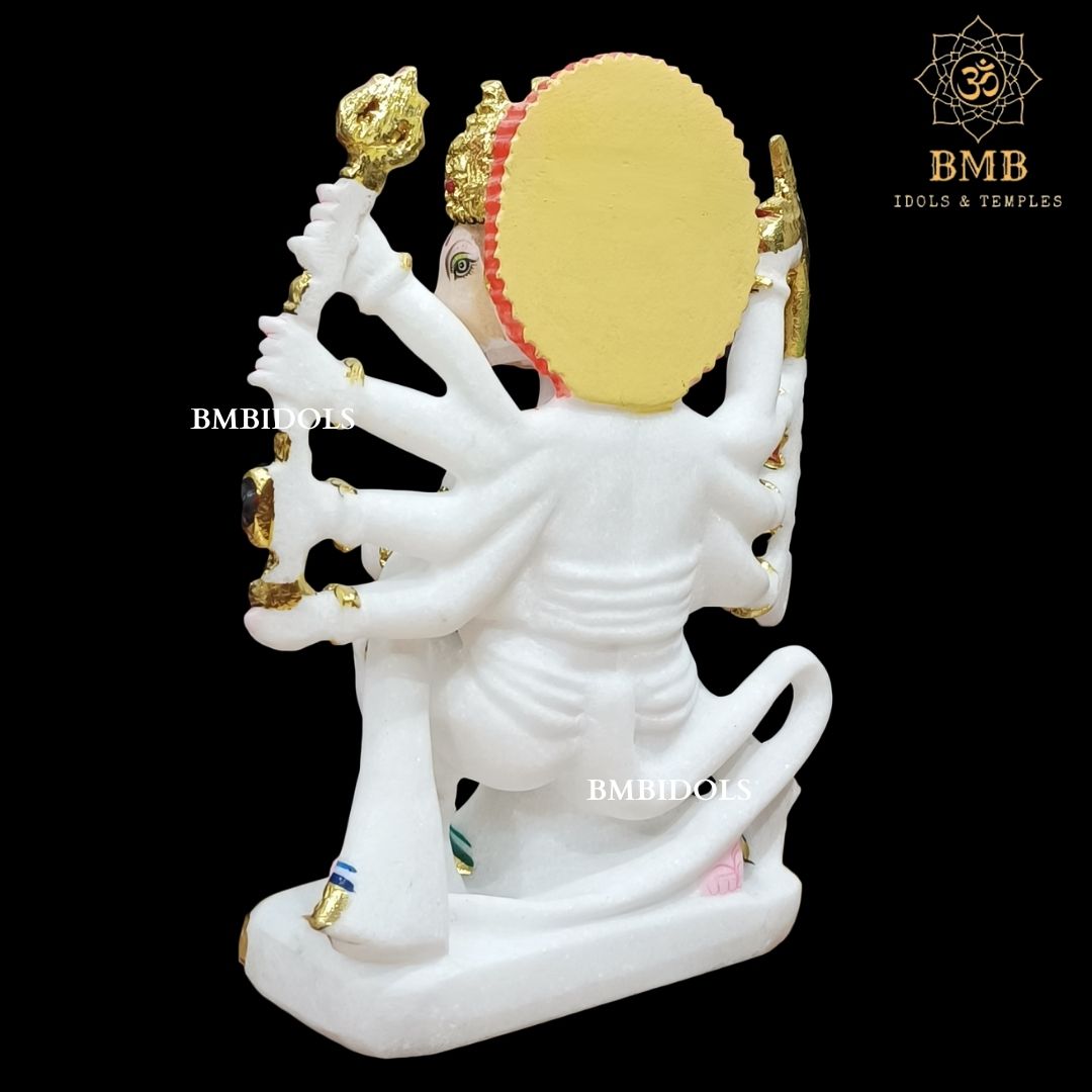 Marble Panchmukhi Hanuman Statue made in Makrana Marble in 12inches