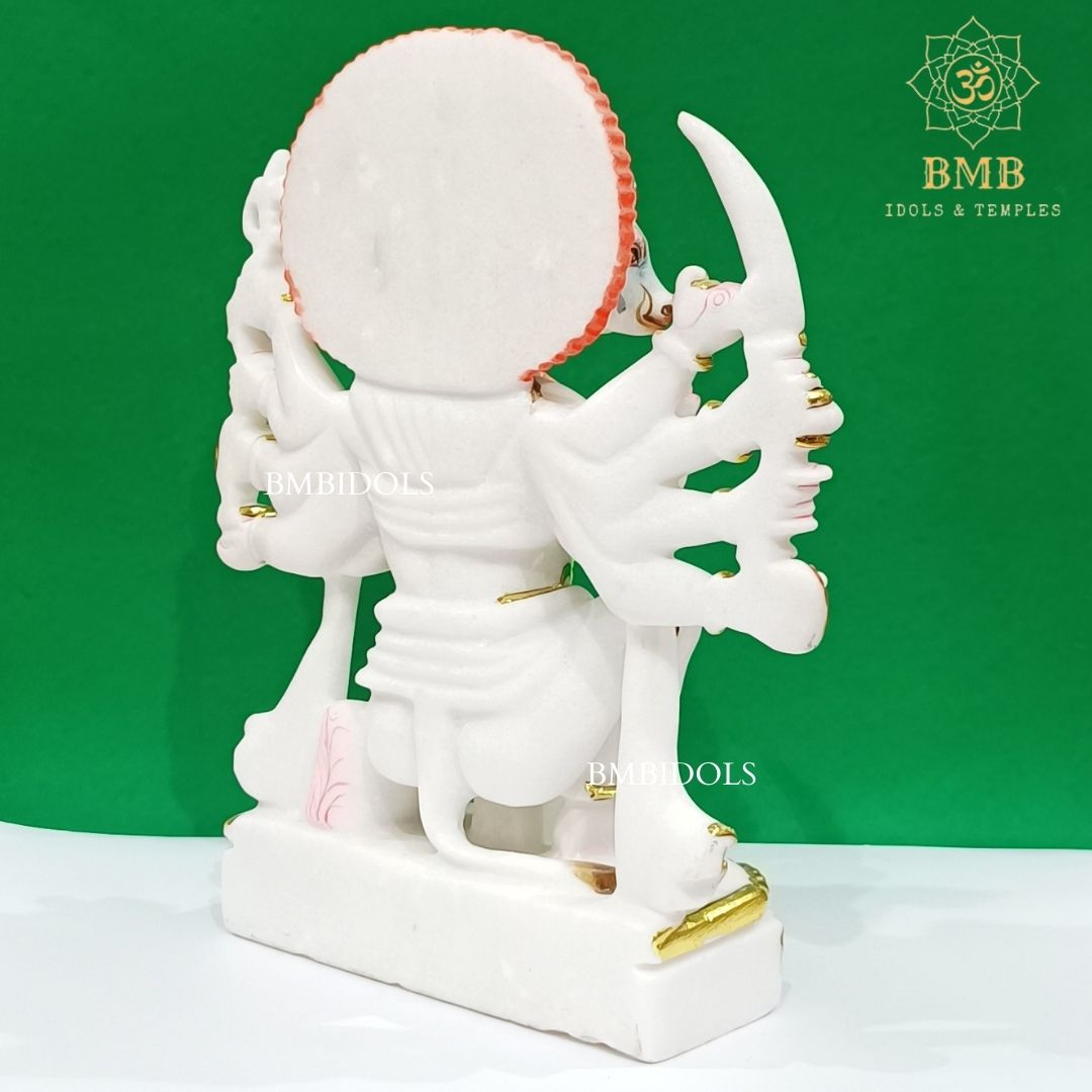 Marble Panchmukhi Hanuman Statue made in Makrana Marble in 15inches