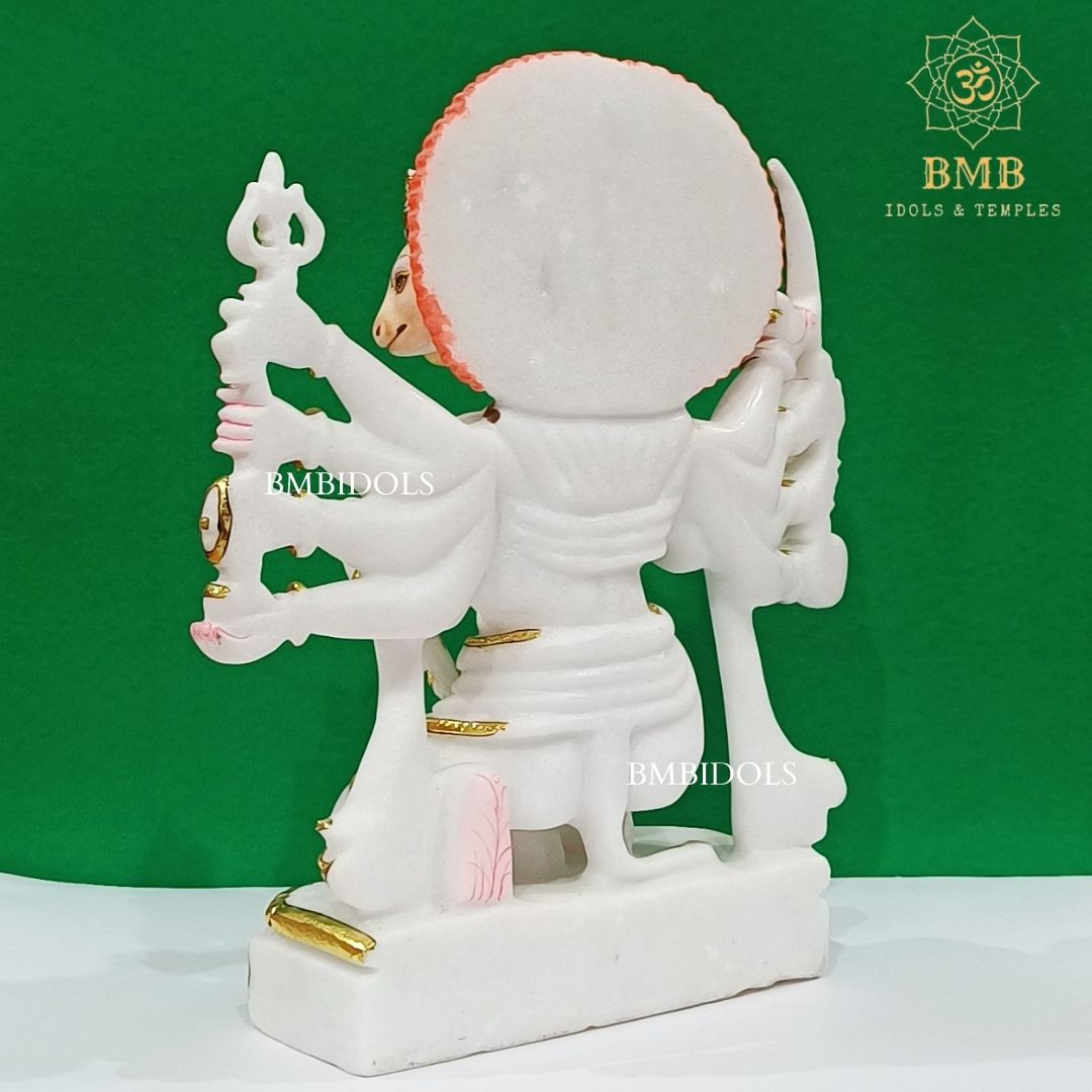 Marble Panchmukhi Hanuman Statue made in Makrana Marble in 15inches