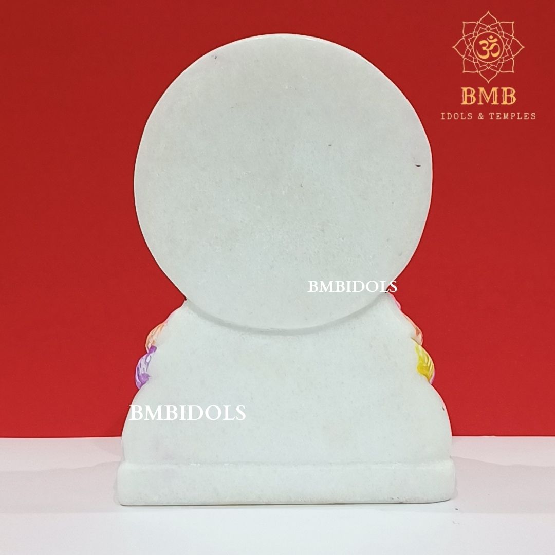 Marble Khatu Shyam Baba Statue made in Natural white Marble in 9inch