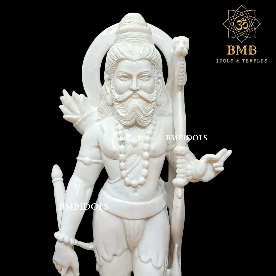 Marble Parshuram Bhagwan Murti made in Makrana Marble in 24inches