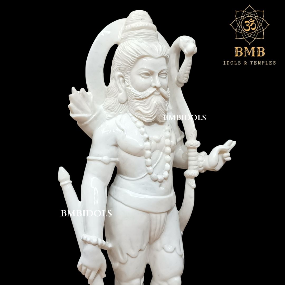 Marble Parshuram Bhagwan Murti made in Makrana Marble in 24inches