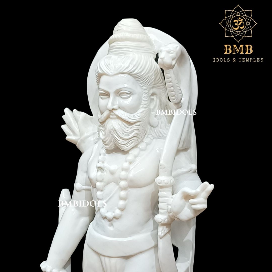 Marble Parshuram Bhagwan Murti made in Makrana Marble in 24inches