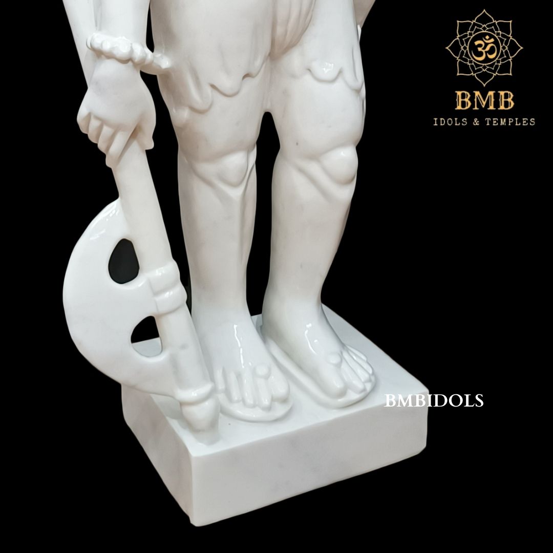 Marble Parshuram Bhagwan Murti made in Makrana Marble in 24inches
