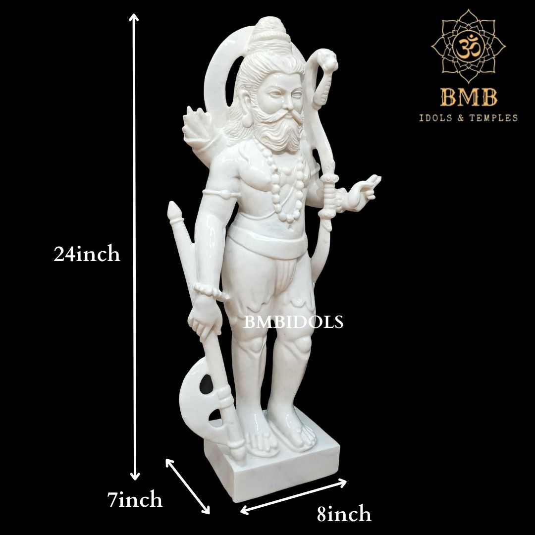 Marble Parshuram Bhagwan Murti made in Makrana Marble in 24inches