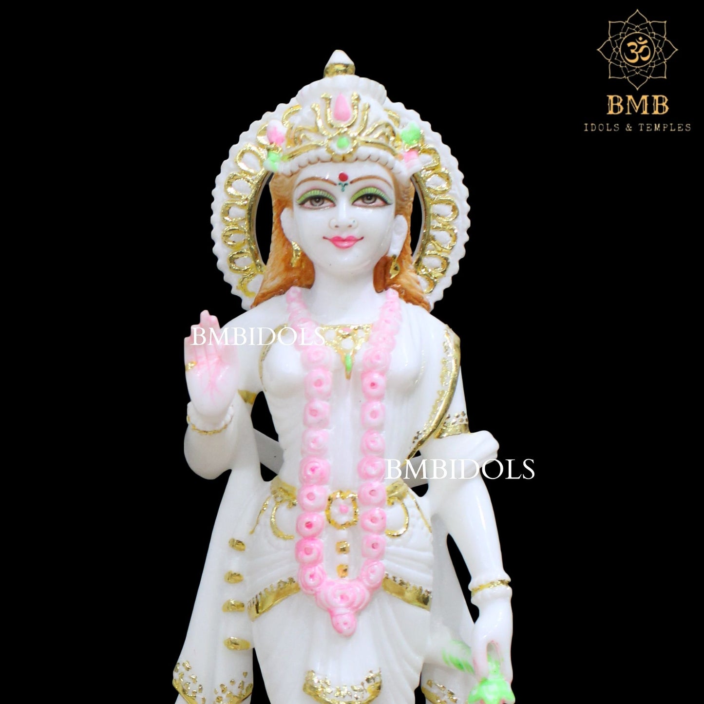 Marble Radha Krishna Statue in Makrana Marble in 15inches