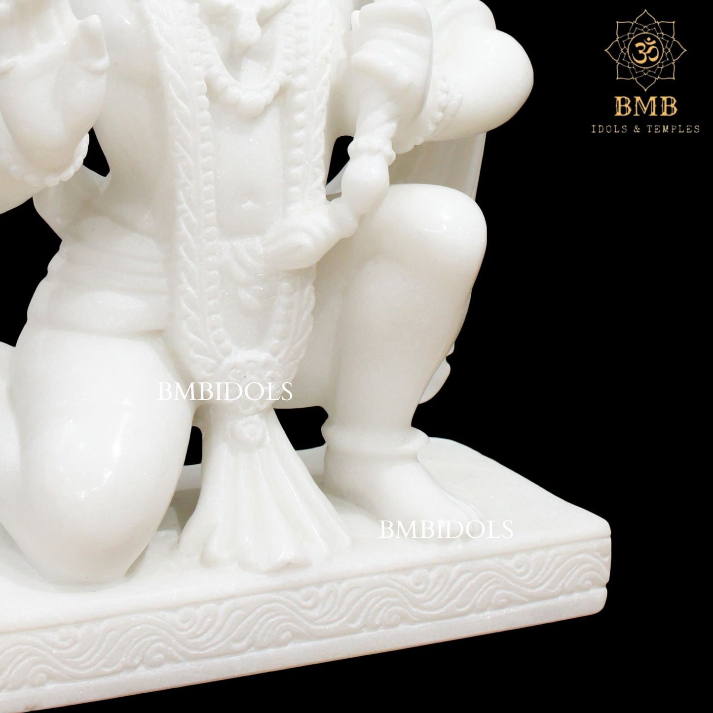2feet Marble Hanuman Statue in Ashirwad Posture in Makrana Marble