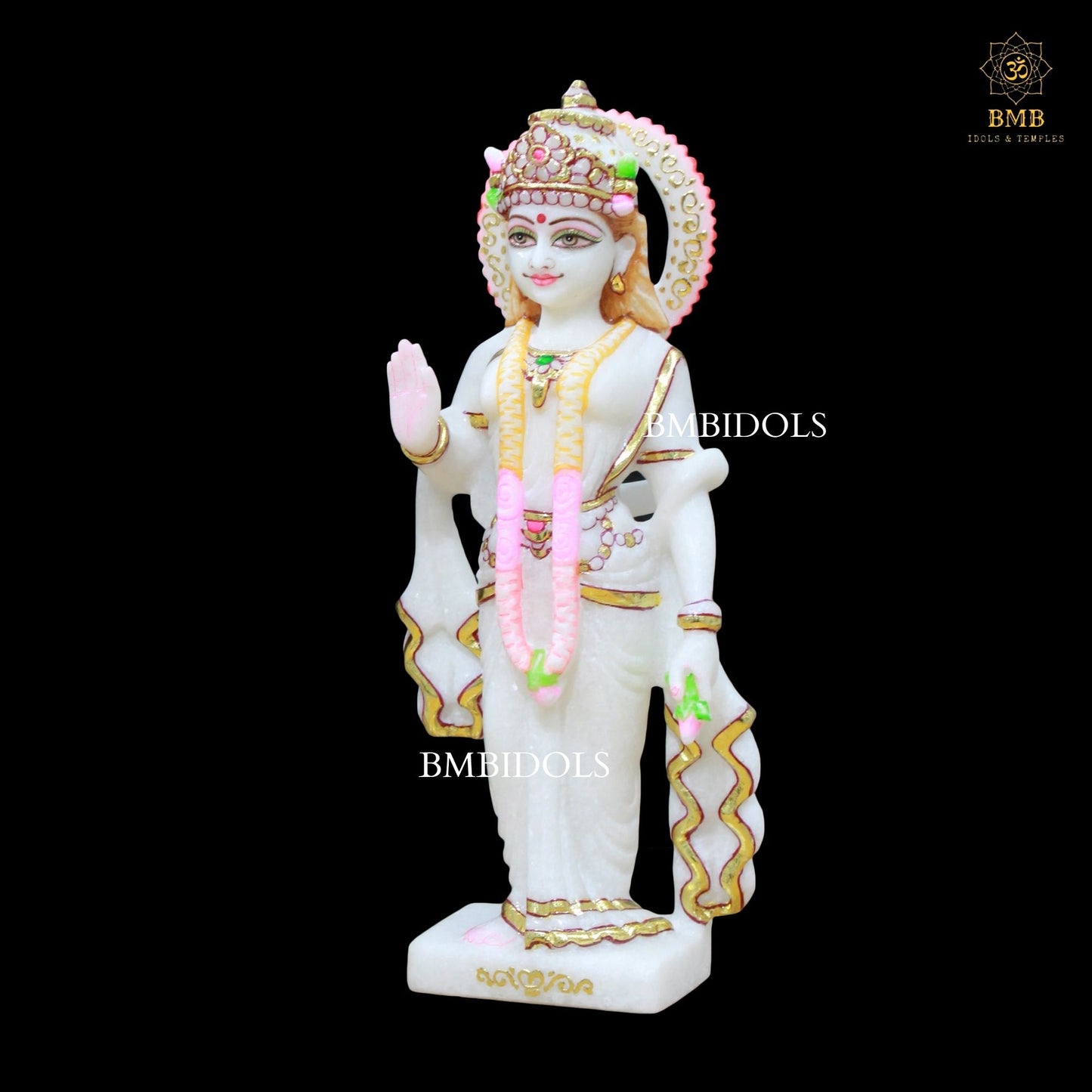 Radha Krishna Marble Murti made in Makrana Marble in 12inches