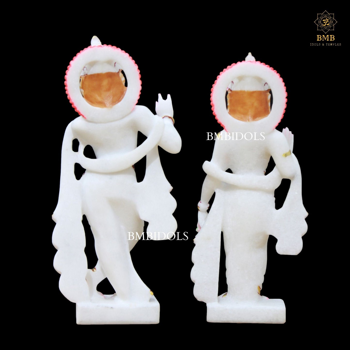 Radha Krishna Marble Murti made in Makrana Marble in 12inches