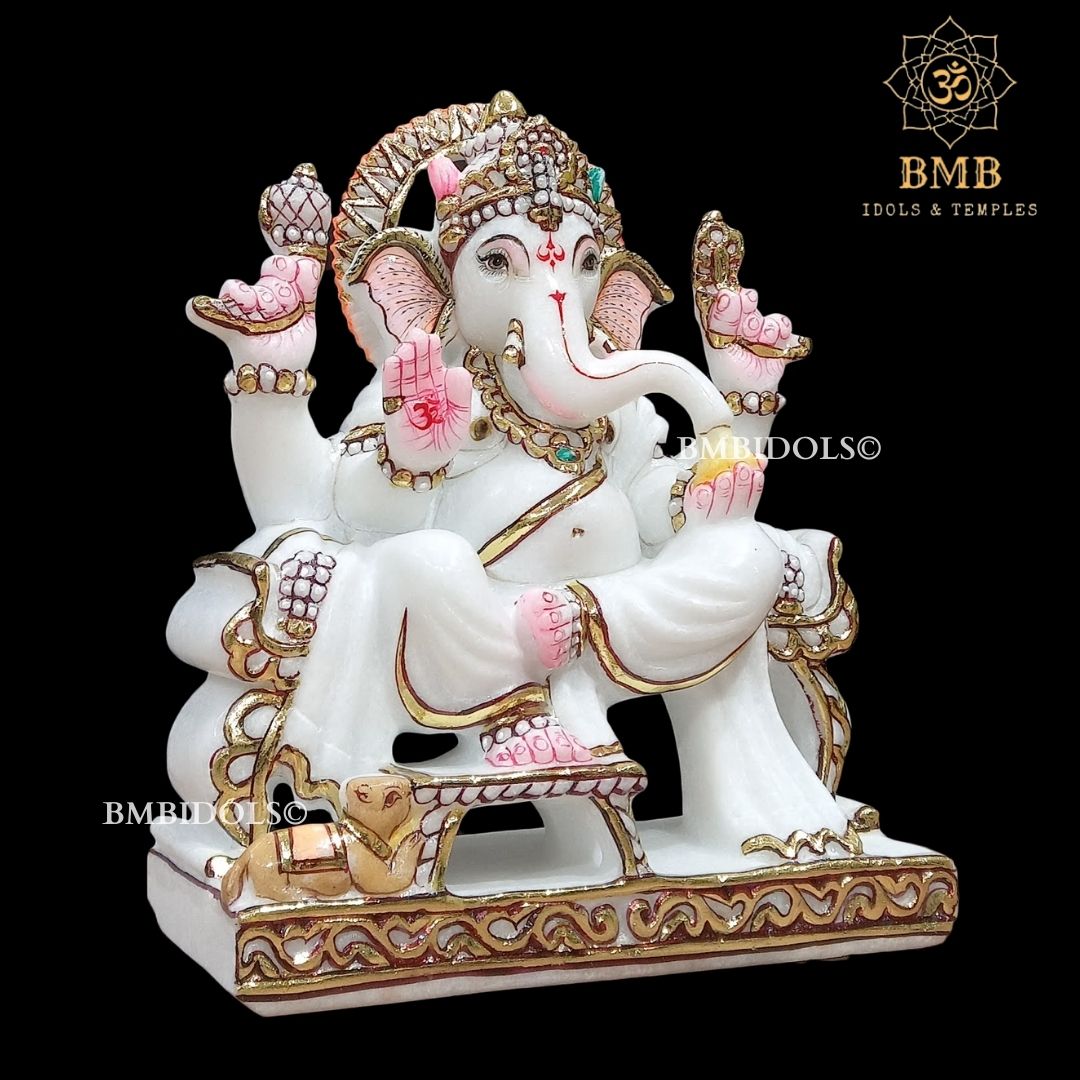 Marble Ganesh Bhagwan murti