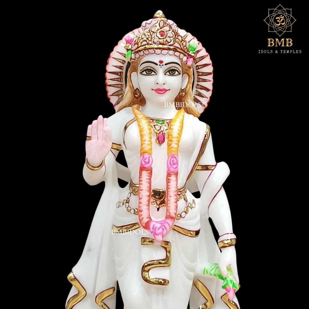 Marble Radha Krishna Statue for Home and Temples in 12inches