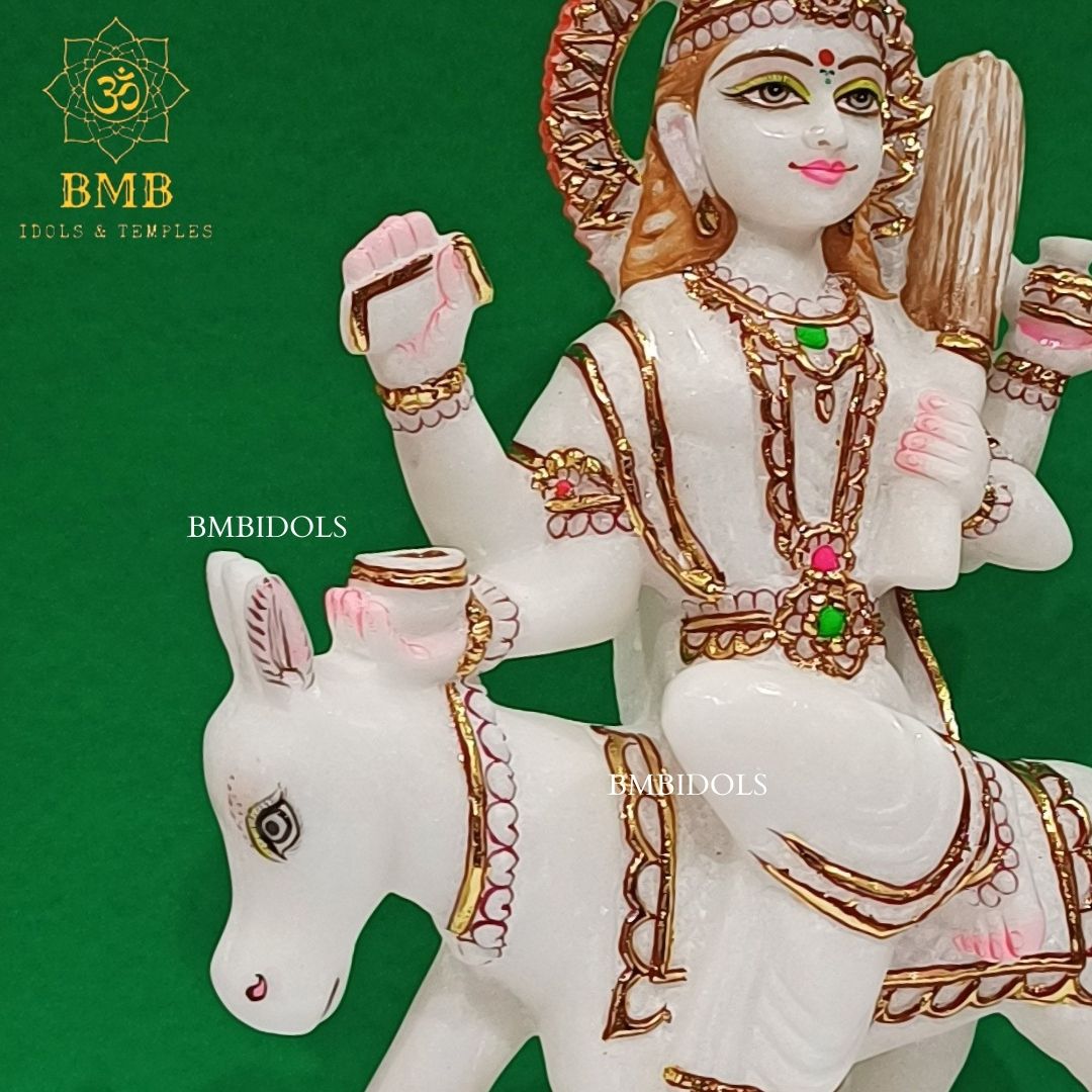 Marble Shitala Mata Murti made in Makrana Marble in 15inches