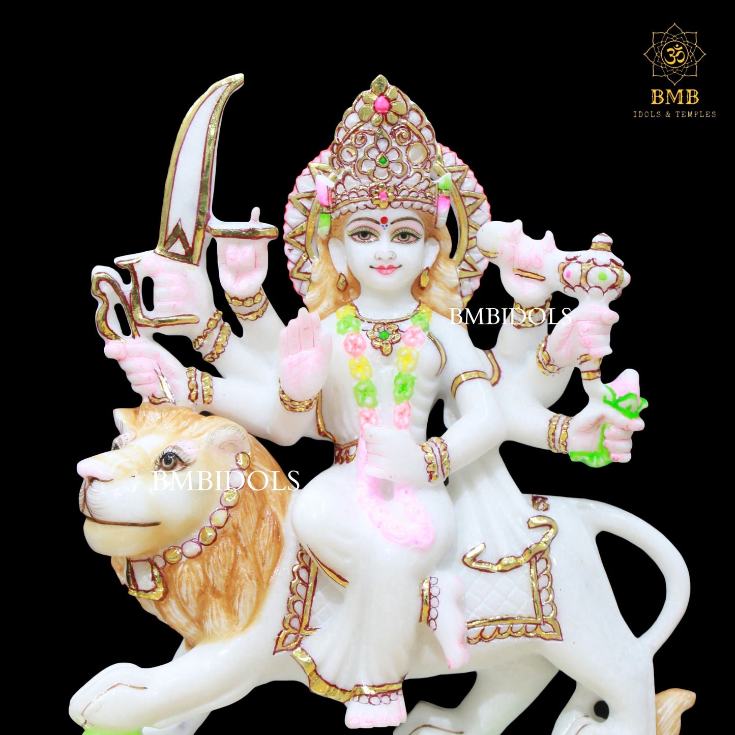 Marble Durga Murti made in 1feet