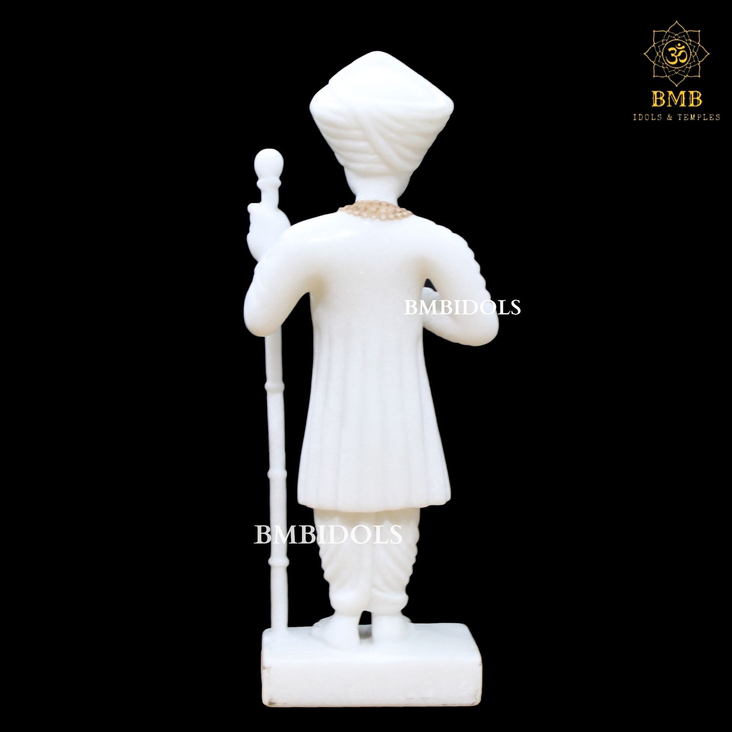 Marble Jalaram Bapa Murti made in Makrana Marble in 15inches