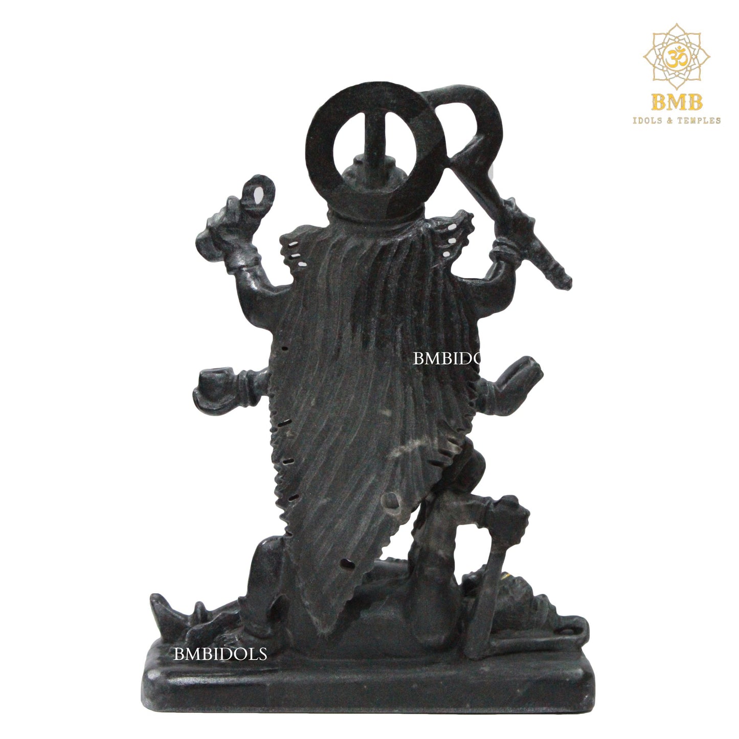 Black Stone Mahakali Statue in 12inches with four Hands